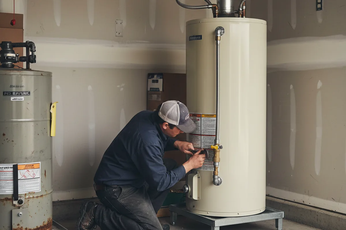 Water heater and shutoff valve replacement in Mendota